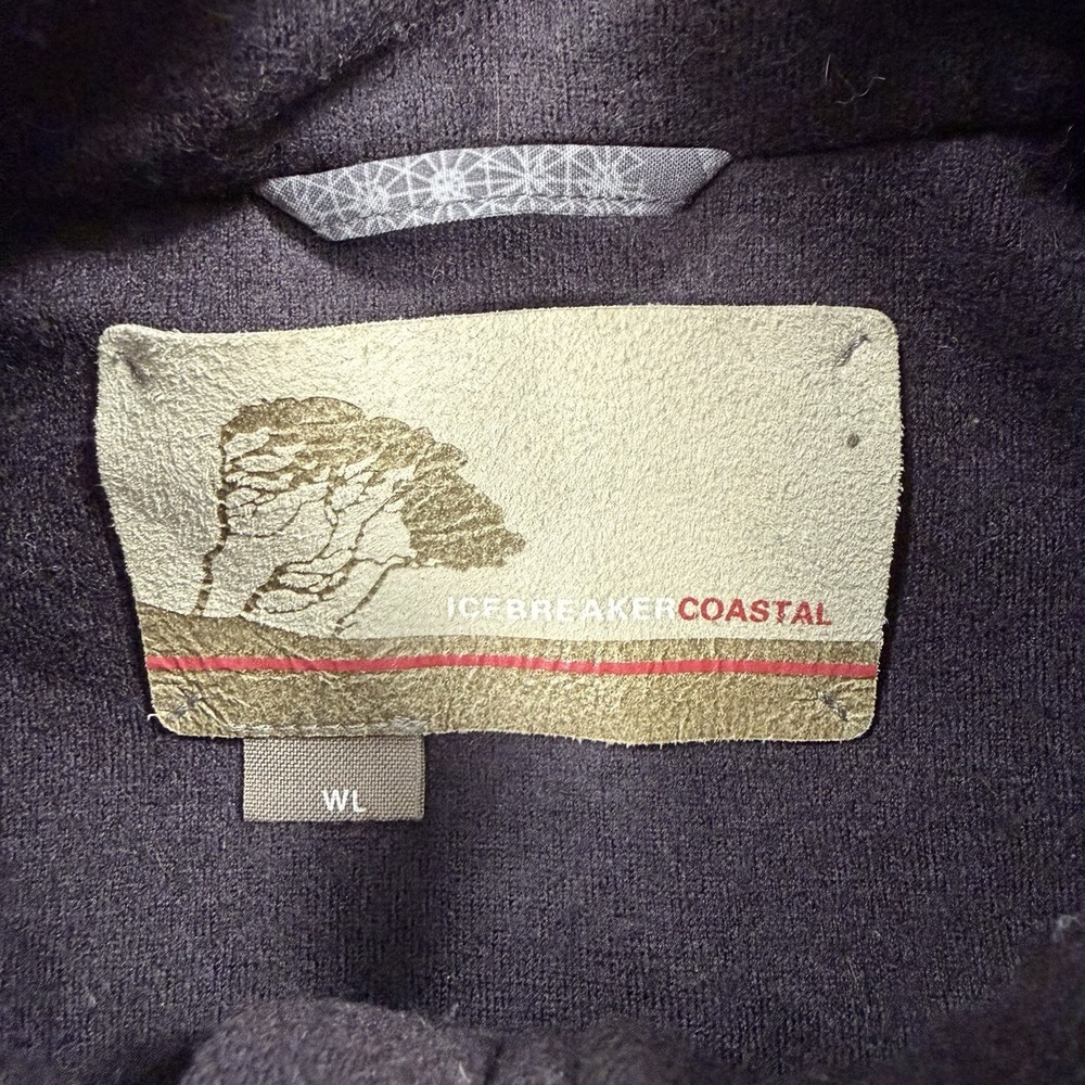 Icebreaker Coastal Jacket Women Large Purple Merino Wool Full Zip Outdoor Nature - Picture 9 of 11